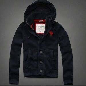 NWOT Abercrombie & Fitch Navy Hoodie Jacket